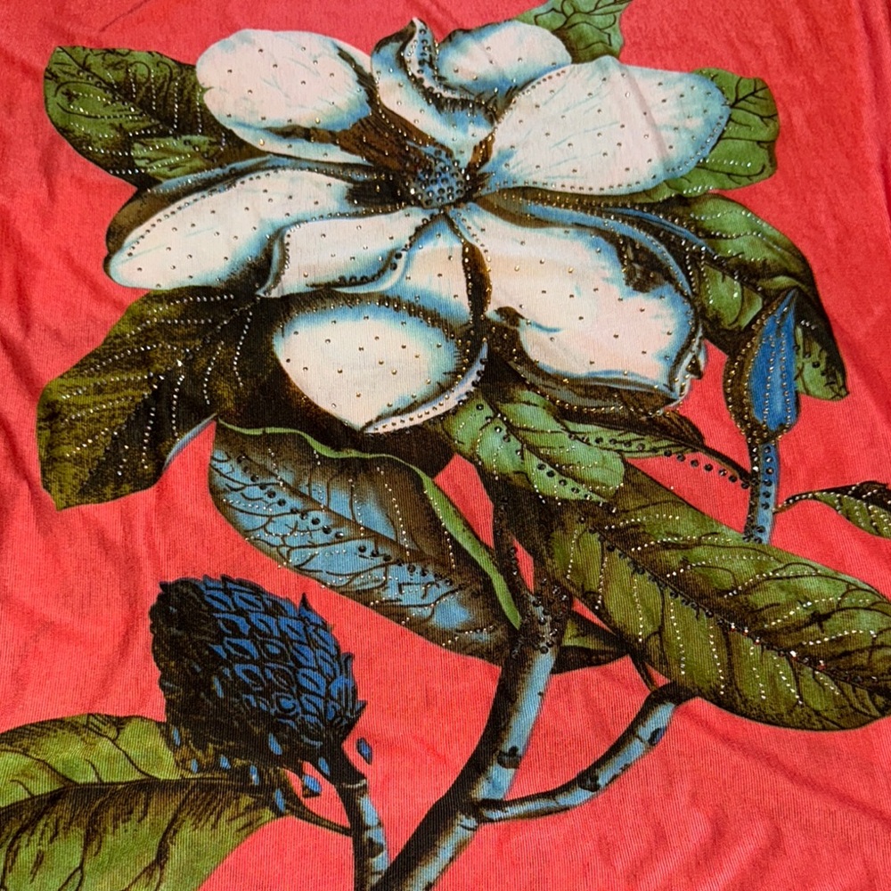 3/$30 Floral Rhinestone Top - Picture 4 of 6